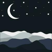 Night in the mountains vector