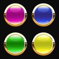 Set of web buttons vector