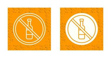 No Alcohol Vector Icon