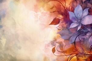 Beautiful colored abstract floral pattern background created with technology. photo