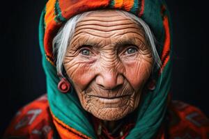 fascinante personas retrato creado con generativo ai tecnología. foto