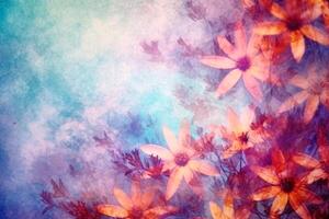 Beautiful colored abstract floral pattern background created with technology. photo