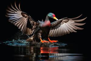 Mesmerizing bird portrait photography created with technology. photo