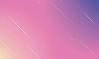 Lines with gradient blue and pink light on purple background. vector