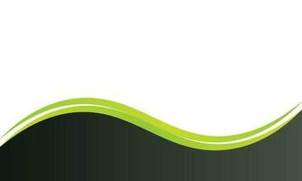 Black and green wavy shape background. vector