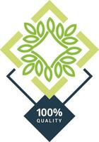 100 natural product label, badge or icon vector design template.