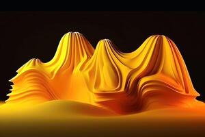 Abstract three dimensional background with soft curves and vibrant colors created with technology. photo