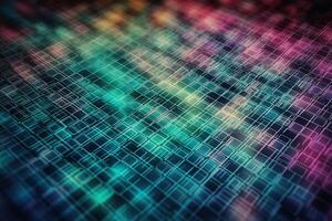 Abstract mathematical background glowing with lines and waves created with technology. photo