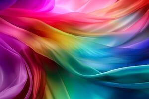 Colorful light transparent and translucent and smooth silk background created with technology. photo