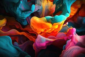 Abstract and fluid colors in different shades created with technology. photo