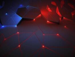 Modern geometric abstract background in red color. photo