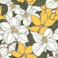 Abstract floral seamless pattern. Bright colors, painting on a light background. . photo