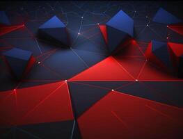 Modern geometric abstract background in red color. photo