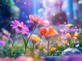 Spring Flower Natural Background Illustration photo