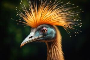 Mesmerizing bird portrait photography created with technology. photo