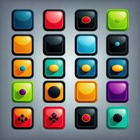 design square game button photo