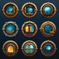 metal porthole window game photo