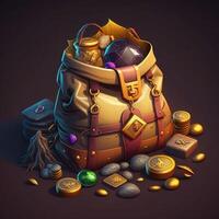 icon game treasure bag photo