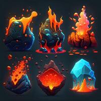 fire lava splash vfx game photo