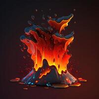 2d lava splash vfx game photo