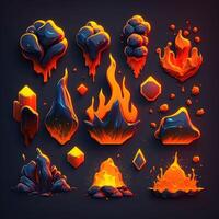 red lava splash vfx game photo