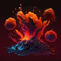 blast lava splash vfx game photo