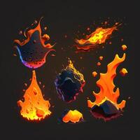 hot lava splash vfx game photo