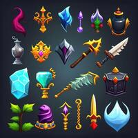 fire rpg 2d game icons photo