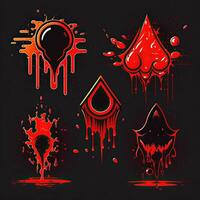red blood splash vfx game photo