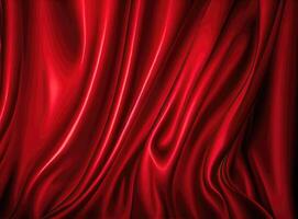 red satin wave silk photo