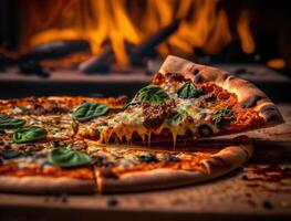 Hot Italian Pizza. Illustration . photo