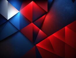 Modern geometric abstract background in red color. photo