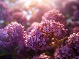 Lilac moist with the morning dew. . photo