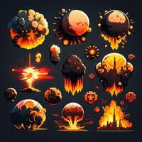 comic game bomb explosion photo