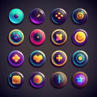 symbol round game button photo