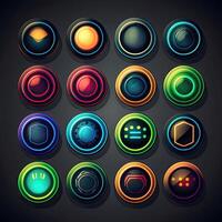 mobile round game button photo