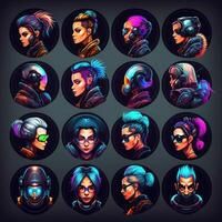 poster cyberpunk character avatar photo