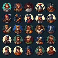 king medieval character avatar photo