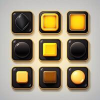 design square game button photo