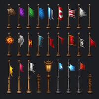 element flag pole game photo