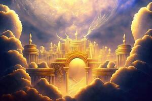 golden city in heaven . photo