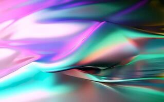 Holographic iridescent textured wallpaper. . photo