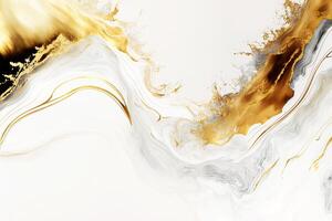 Luxury white and metallic gold marble background. illustration photo