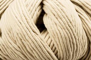Natural yarn for knitting. Twisted threads abstract background. illustration photo