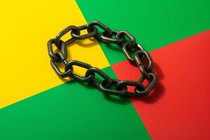 Uneteenth Independence Day. Chain is a symbol of liberation from slavery. illustration photo