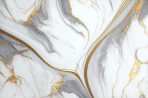 White marble texture background. Marble with gray and gold veins. illustration photo