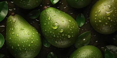 ai generado. ai generativo. fotorrealista ilustración de eco orgánico sano hipster verde comida aguacate modelo antecedentes. gráfico Arte foto