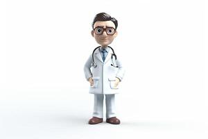 . . 3d blender doctor medicine bobble head figure toy. Graphic Art photo