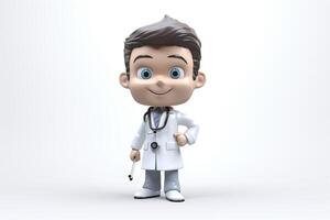 . . 3d blender doctor medicine bobble head figure toy. Graphic Art photo