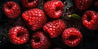 . . Fruit healthy berry mock up close up photography raspberrt. Graphic Art photo